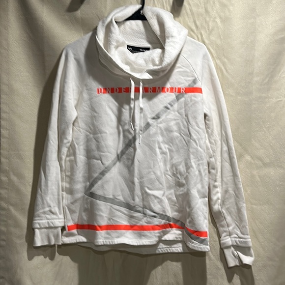 Under Armour Tops - Under Armour white hoodie medium abstract